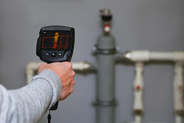 Recherche fuite non destructive avec camera thermique